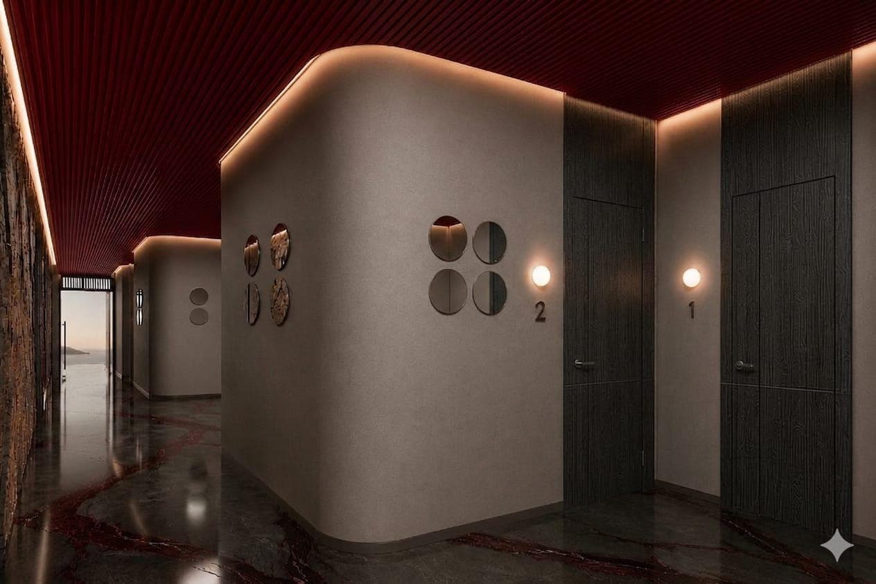 Inside The Pamper House Co. corridor